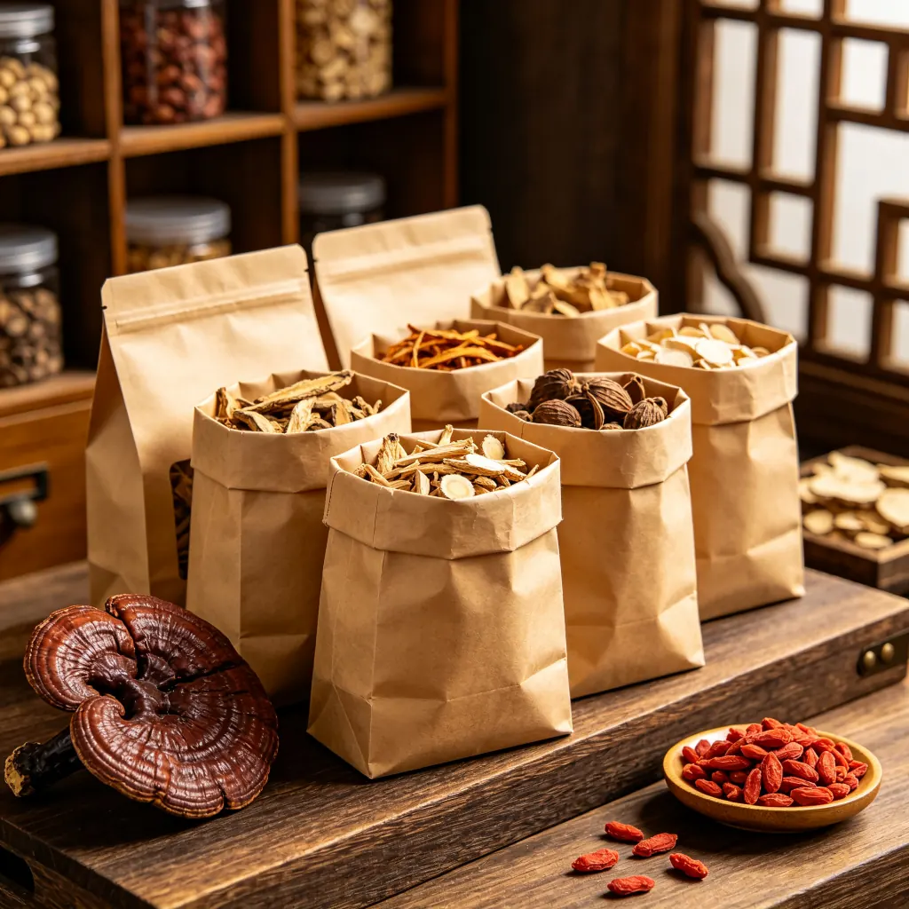 Traditional herb shop storage